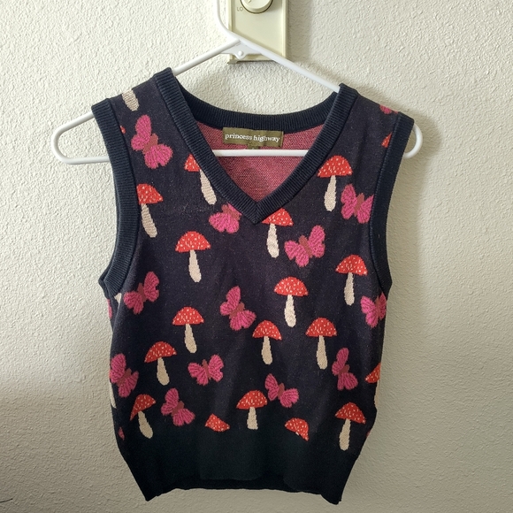 Princess Highway mushroom knit vest Sz 6 AU - Picture 3 of 3